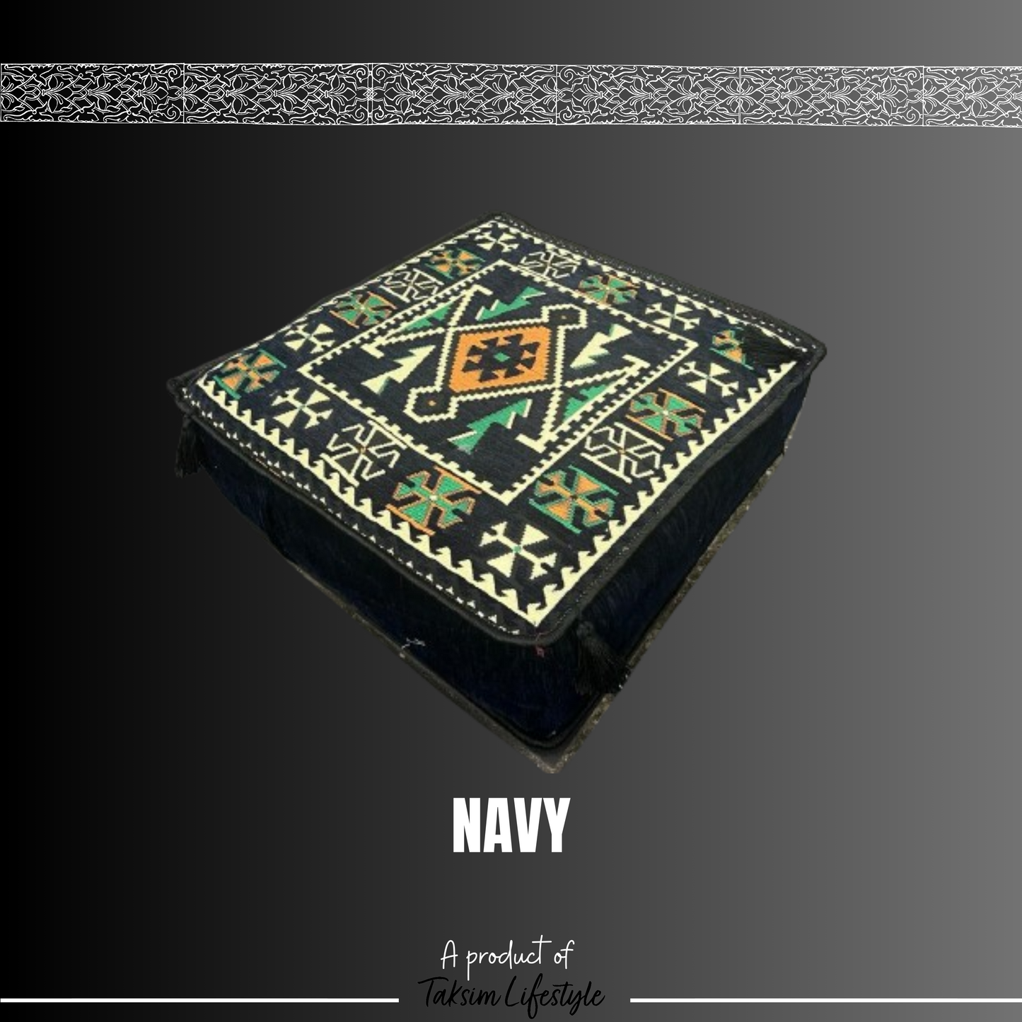 Ottoman Table - Anotolia Navy