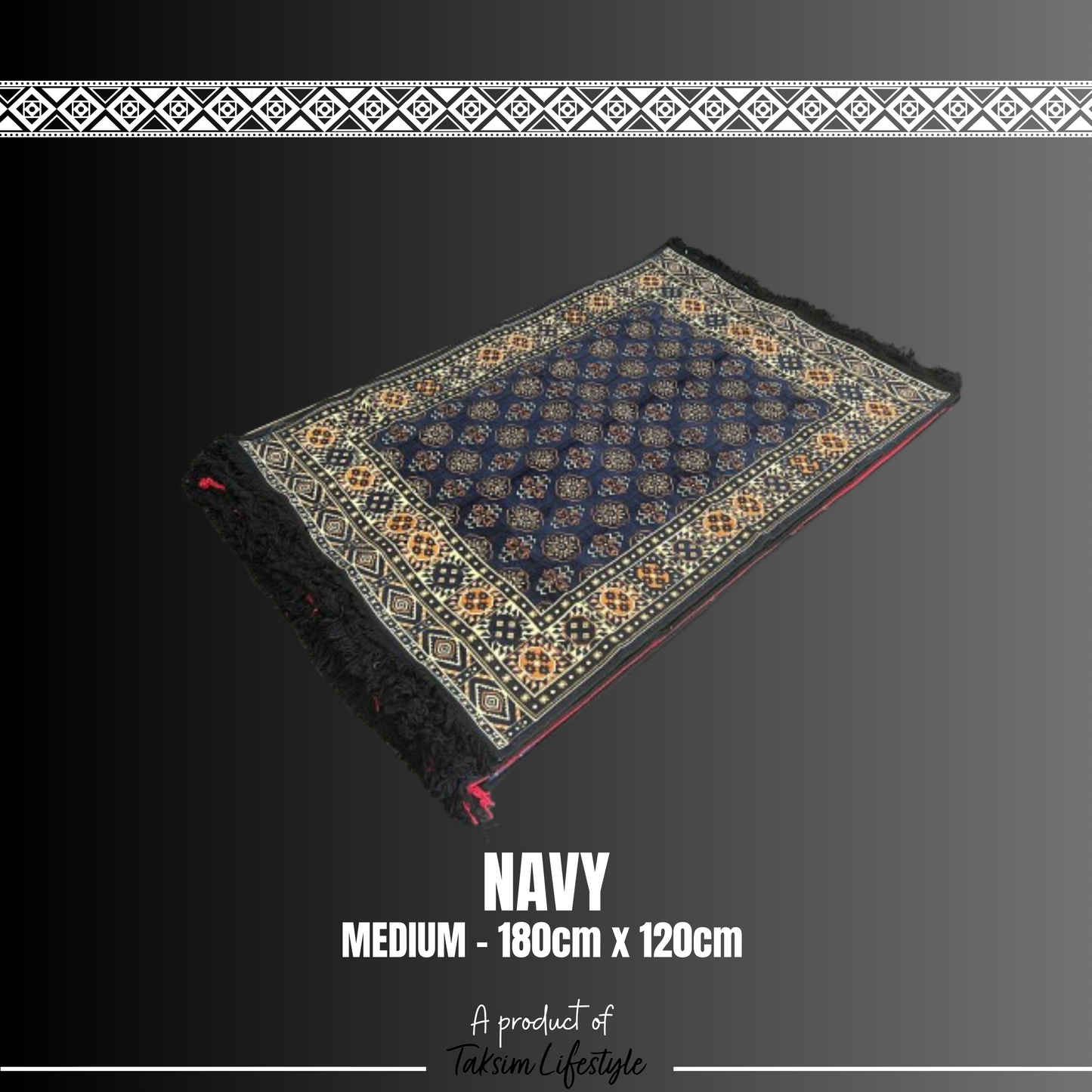 Medium Carpet - Traditional Navy