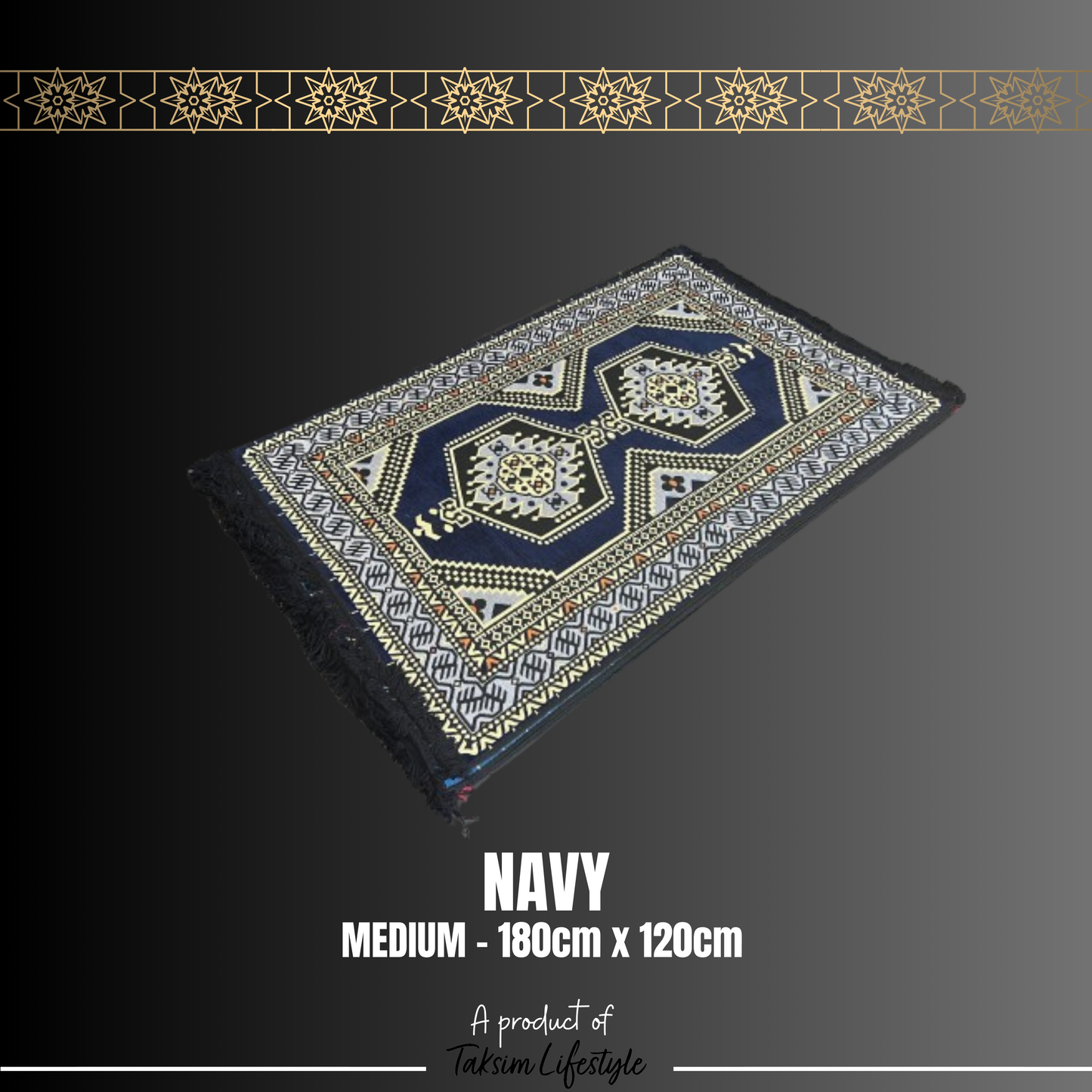 Medium Carpet - Sarai Navy