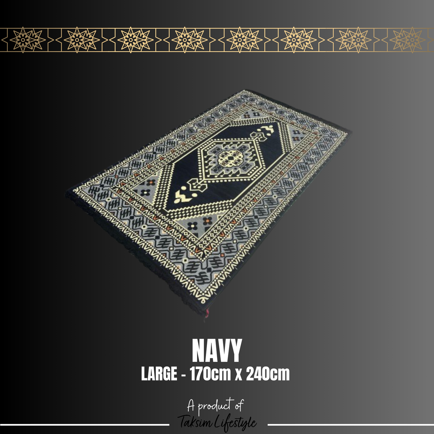 Large Carpet - Sarai Navy