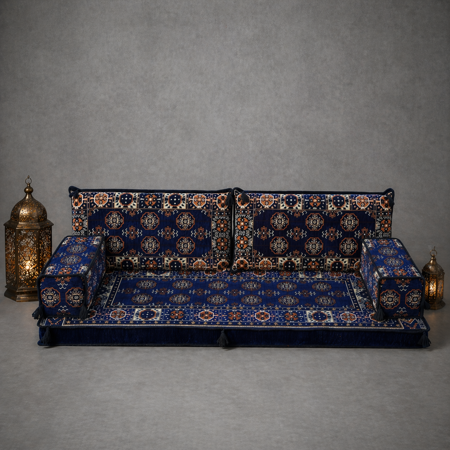 3 Seater Sofa - Traditional : Navy