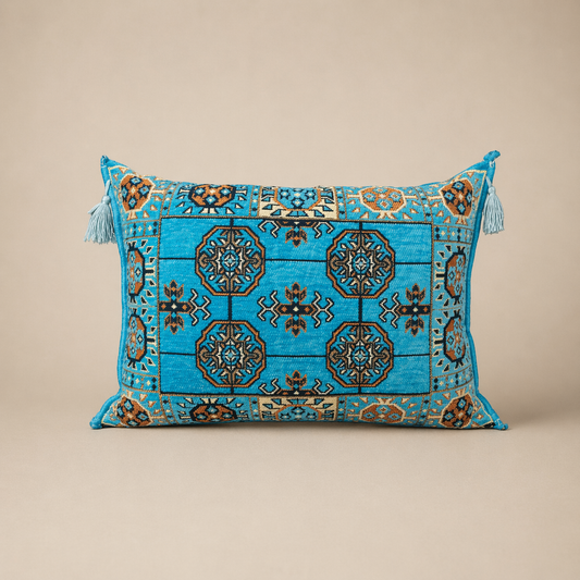 Corner / Floor Cushion - Traditional Turquoise