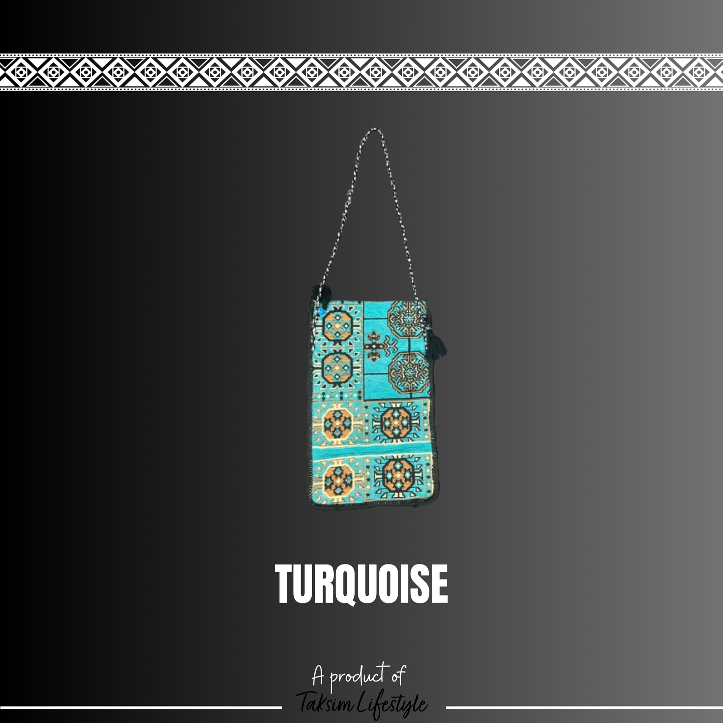 Wall Decor Bag - Traditional Turquoise