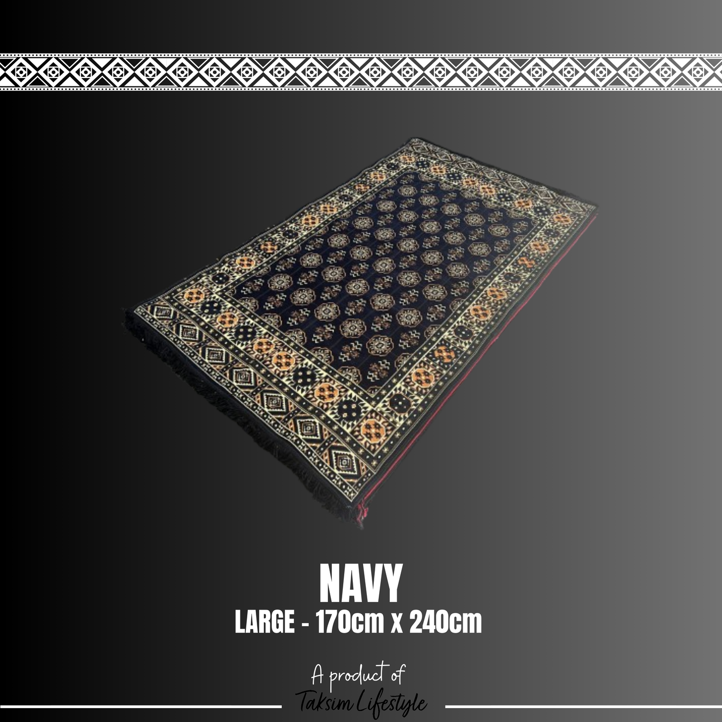 Large Carpet - Traditional Navy