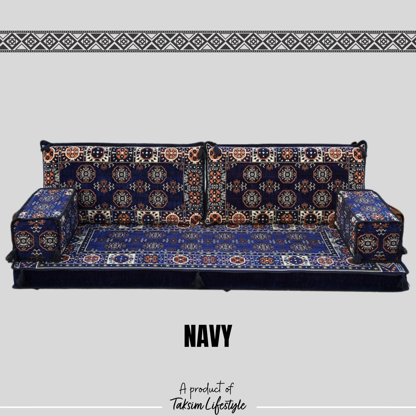 3 Seater Sofa - Traditional Navy