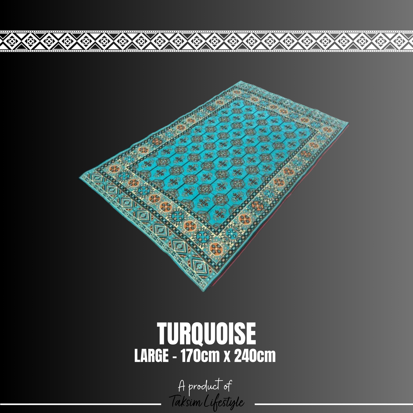 Large Carpet - Traditional Turquoise