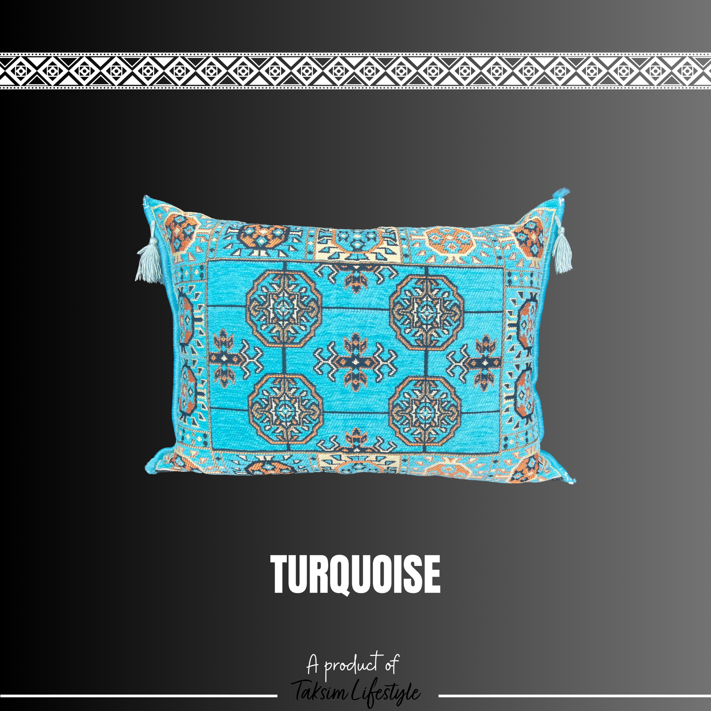 Floor Cushion - Traditional Turquoise