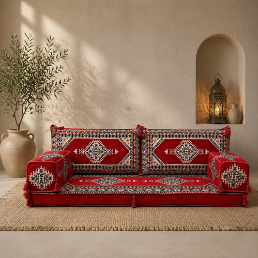 3 Seater Sofa - Sarai : Red