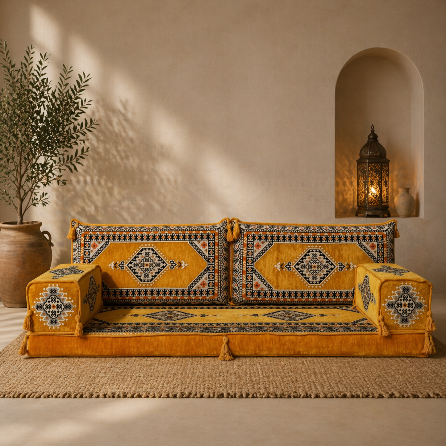 3 Seater Sofa - Sarai : Yellow
